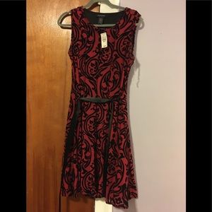 Red and Black velvet NEW dress